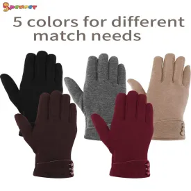 Women's Touchscreen Gloves Winter Warm Thermal Soft Lined Thick Texting Gloves Windproof Driving Gloves for Ladies Black