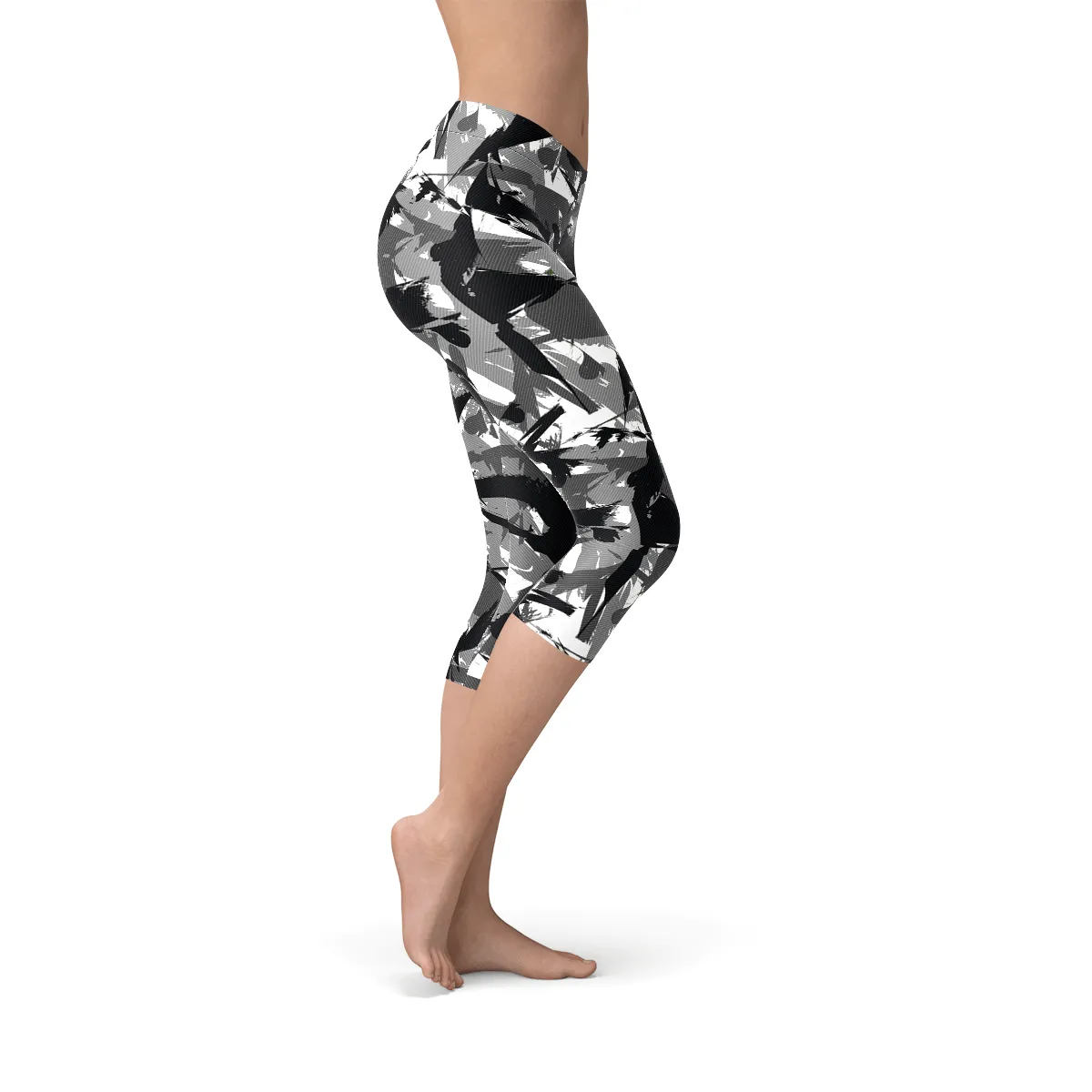 Womens Urban Camo Capri Leggings