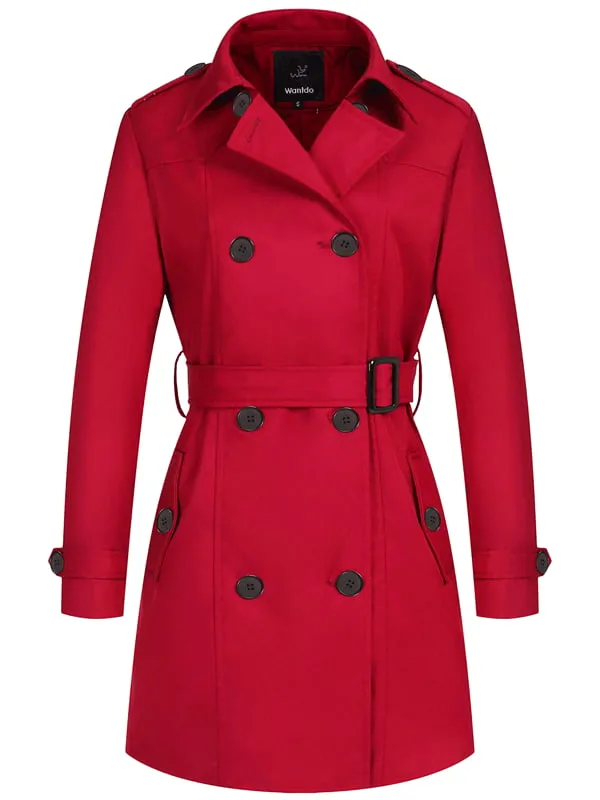 Women's Waterproof Double-Breasted Trench Coat 33992