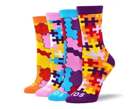 Women's Wedding Puzzle Sock Bundle - 4 Pair