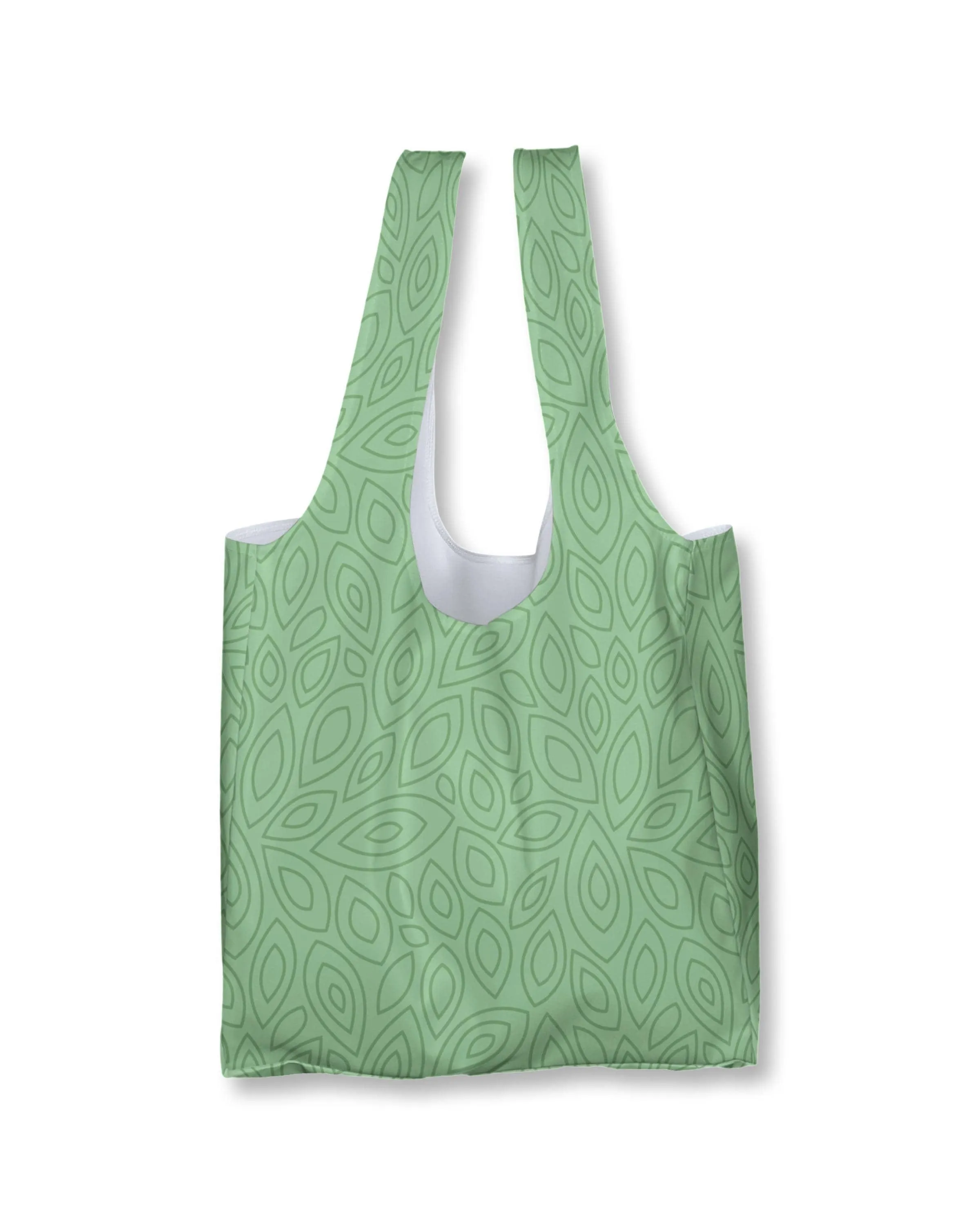 Women's XXL Shopper Bag with Wallet | Green Leaves Design | Eco-Friendly Oversized Tote | Versatile Shopping and Travel Bag