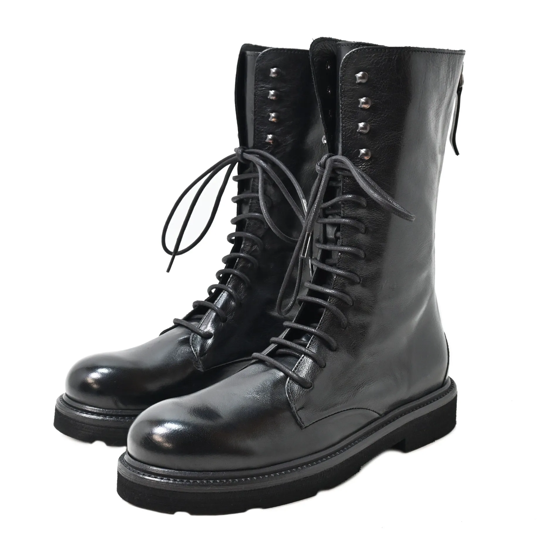 XLALBA 6026 - amphibian boot leather BLACK