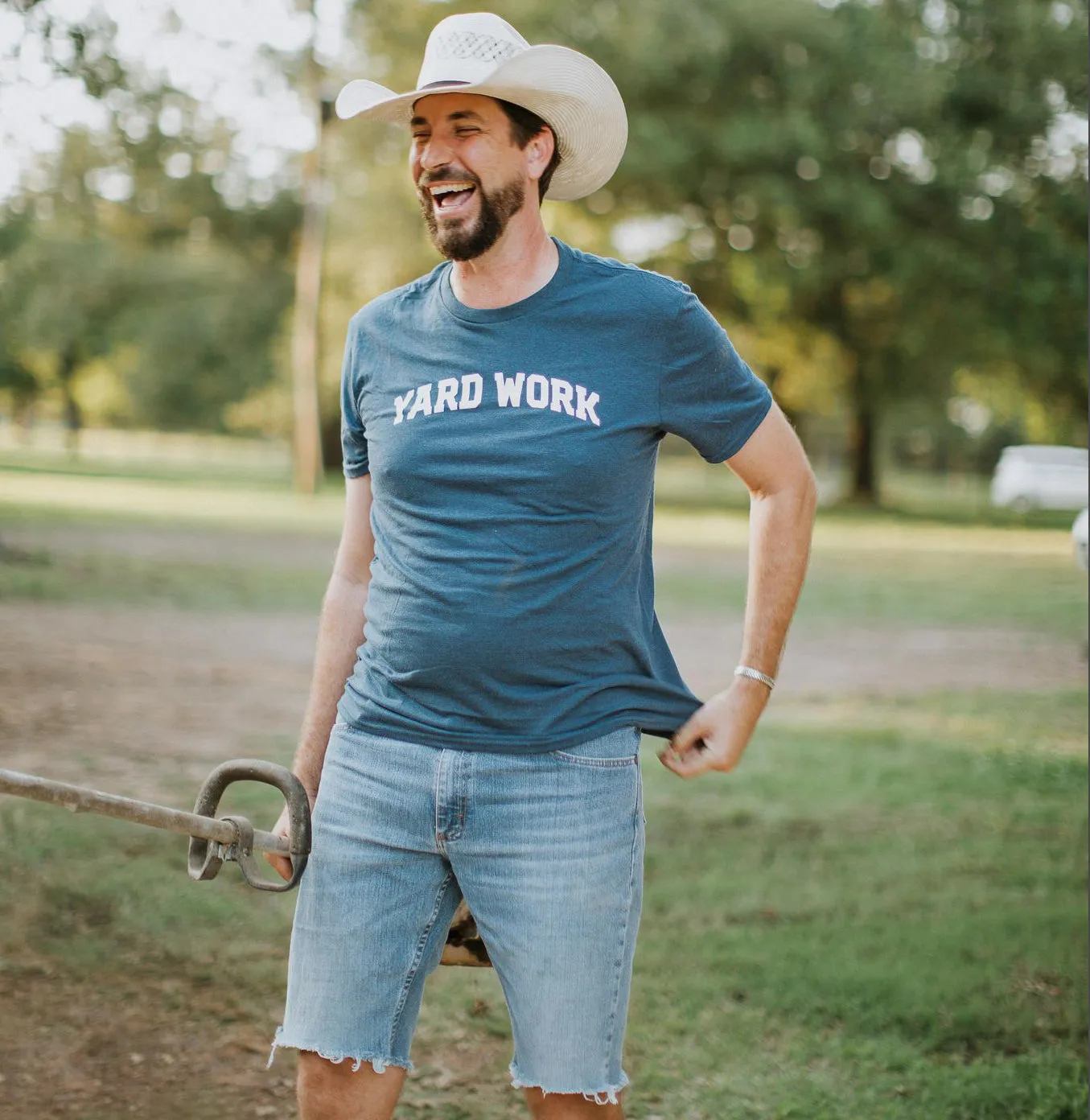 Yard Work Men's Shirt (Blue Crew)