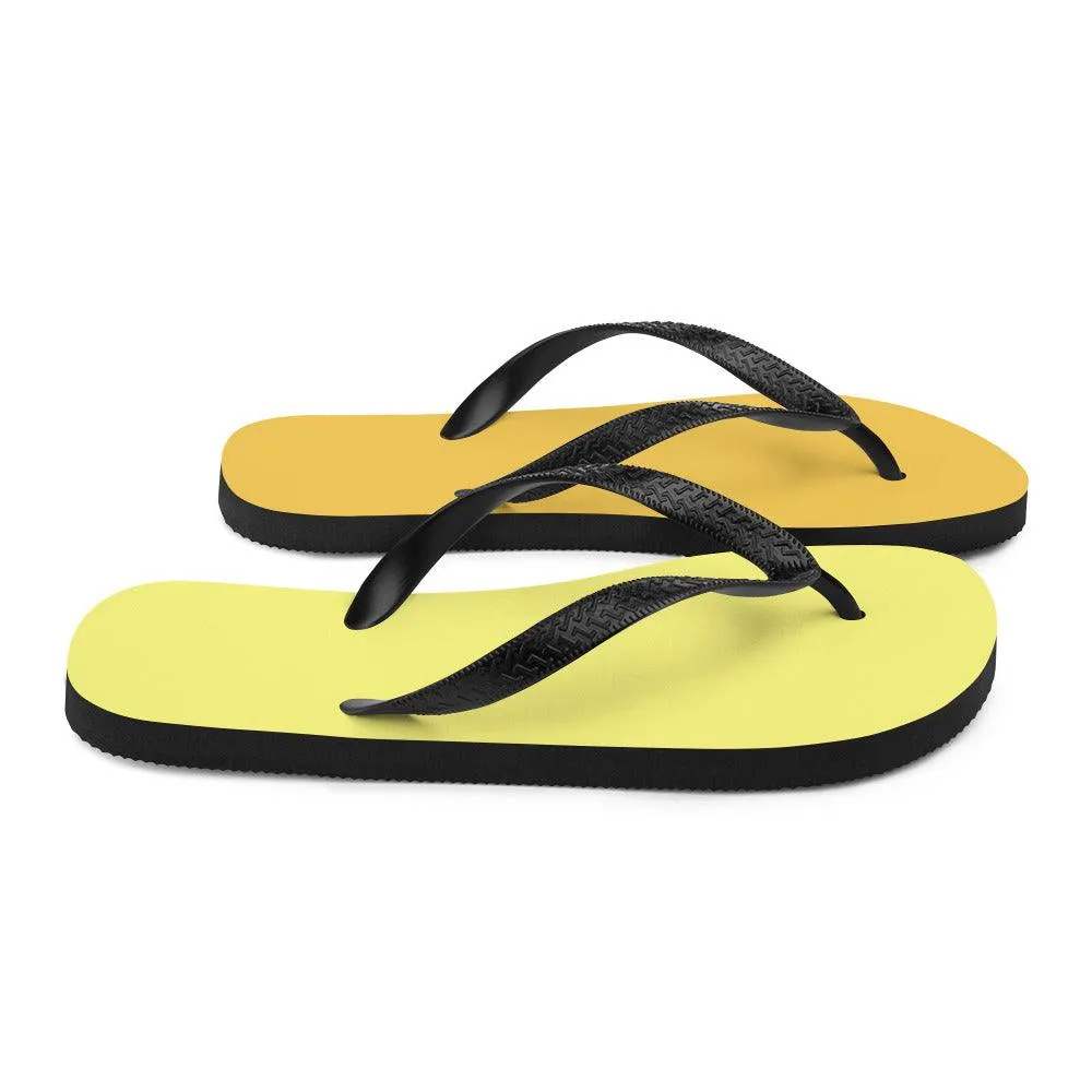 Yellow Orange Flip-Flops