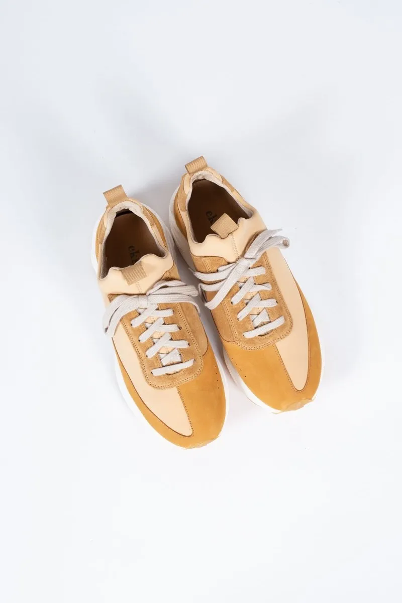 Yew Sneaker | Camel Neoprene   Nubuck