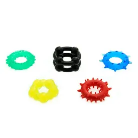 You2toys Multi-coloured Set of 5 Stretchy Love Cock Rings for Men