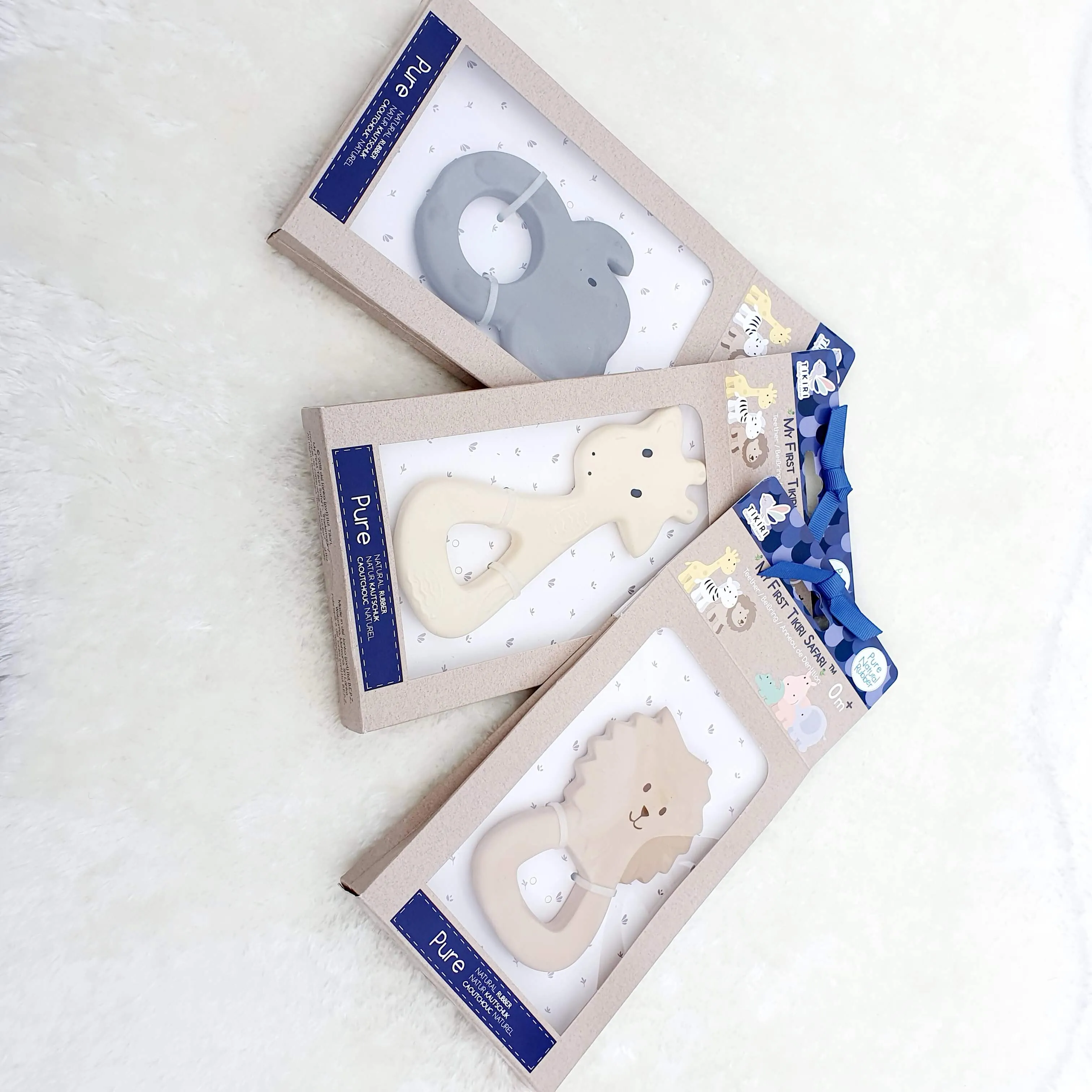 Zebra Natural Rubber Teether Ring Gift Boxed