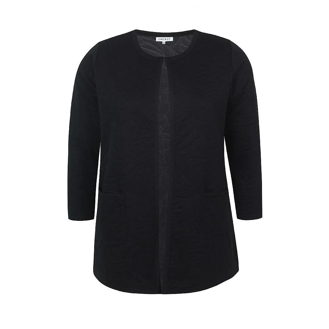 Zhenzi Reimer Longline Cardigan in Black