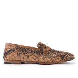 ZOE 56043<br> Taupe python embossed loafers